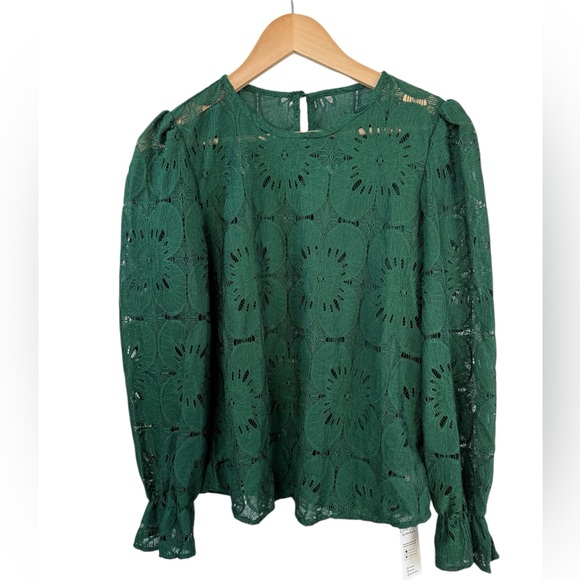 Cupshe Women's Eyelet Long Slee Shirt Crochet Lace Embroidered Blouse,
XS - Picture 2 of 10